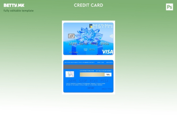 Модерен стил Бахамската банка на Бахамите Шаблон за подарок картичка